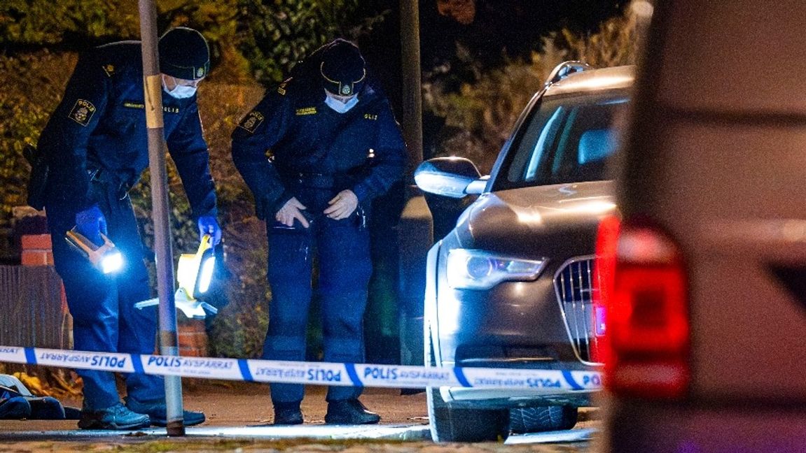 Bilder från mordnatten. Foto:Johan Nilsson / TT