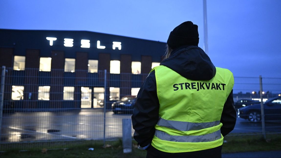 Strejken mot Tesla utvidgas ytterligare. Arkivbild. Foto: JESSICA GOW/TT