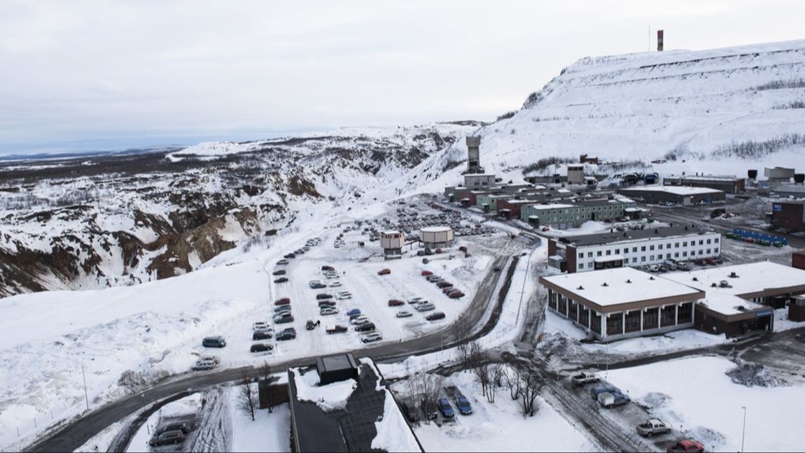 Delar av LKAB:s gruva i Kiruna. Arkivbild. Foto: FREDRIK SANDBERG/TT