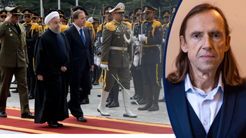 Stefan Löfven (S) med den iranske presidenten Hassan Rohani under sitt besök 2017. Foto: Jenny Petersson/TT 