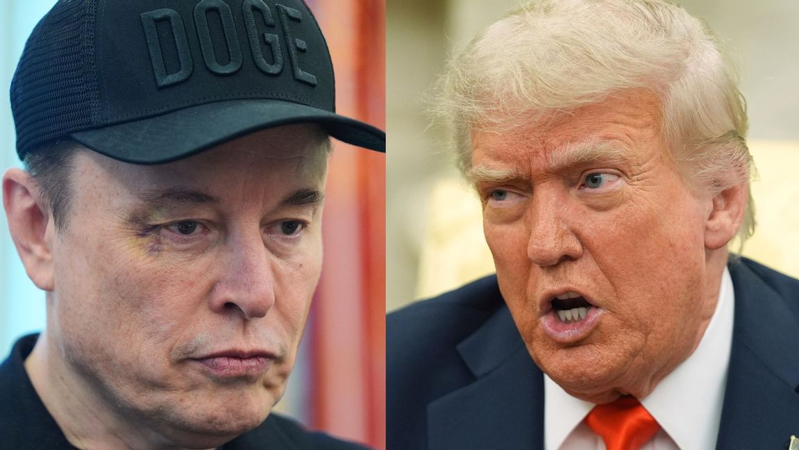 Elon Musk och Donald Trump. Montage: Evan Vucci/AP