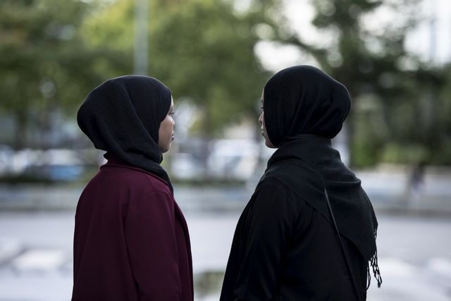 Det franska partiet Renaissance vill förbjuda hijab på offentliga platser på flickor under 15 år. Arkivbild. Foto: Carina Johansen/NTB/TT