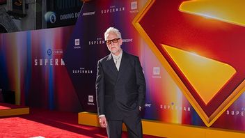 Producenten och regissören James Gunn på Superman-premiären i Los Angeles. Bild: Jordan Strauss/Invision/AP