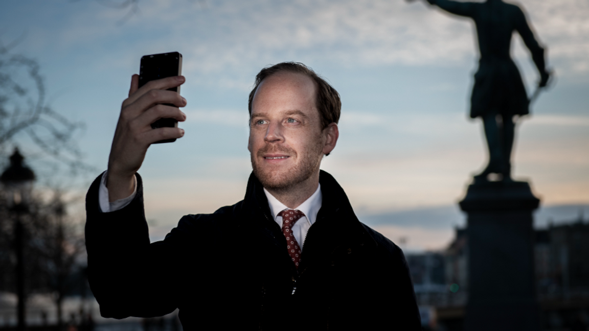 Gustav Kasselstrand, partiledare för Alternativ för Sverige. Foto: Staffan Löwstedt/SvD/TT. 