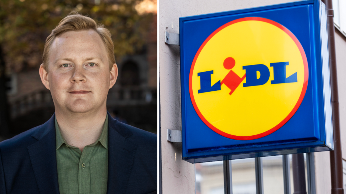 Dennis Wedin (M) vill öka antalet Lidl-butiker för att pressa matpriserna i Stockholm. Montage. Foto: Malin Hoelstad/Christine Olsson/SvD/TT