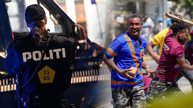 Eritreanska motdemonstranter tar till våld runt om i världen. Foto: Ohad Zwigenberg/Johan Nilsson/TT/AP