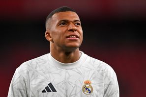 Real Madrid-stjärnan Kylian Mbappé. Arkivbild. Foto: Miguel Oses/AP/TT