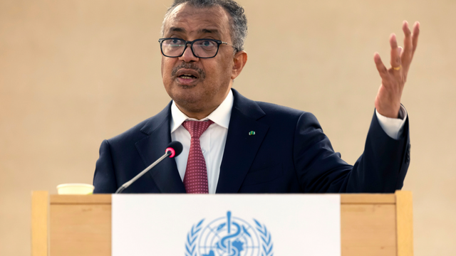 WHO:s generaldirektör Tedros Adhanom Ghebreyesus. Foto: Salvatore Di Nolfi/AP/TT
