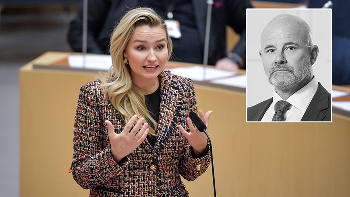 Ebba Busch har ett beslut att fatta, enligt dagens debattör Mats Bergh (infälld). Foto: Anders Wiklund/TT / Privat