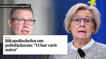 Rikspolischef Petra Lundh, till höger, och hennes säkerhetschef Ari Stenman sågas stenhårt efter ”vi har varit naiva”-tagningar. Bilden är ett montage. Foto: SVT/Jonas Ekströmer/TT/Faksimil DN