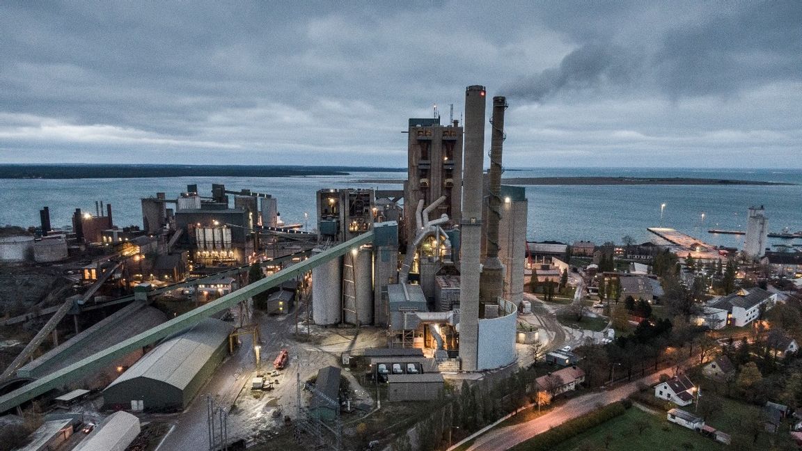 Cementas fabrik i Slite, Gotland. Foto: Magnus Hjalmarsson Neideman/SvD/TT.