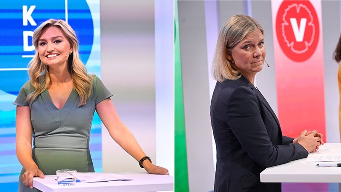 Ebba Busch vinner över en statsminister som tycks uttröttad, enligt John Gustavsson. Foto: Fredrik Sandberg/TT