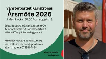 Henrik Holmqvist (V) tror män i Vänsterpartiet är bättre än den genomsnittliga mannen. Foto: Skärmbild Facebook