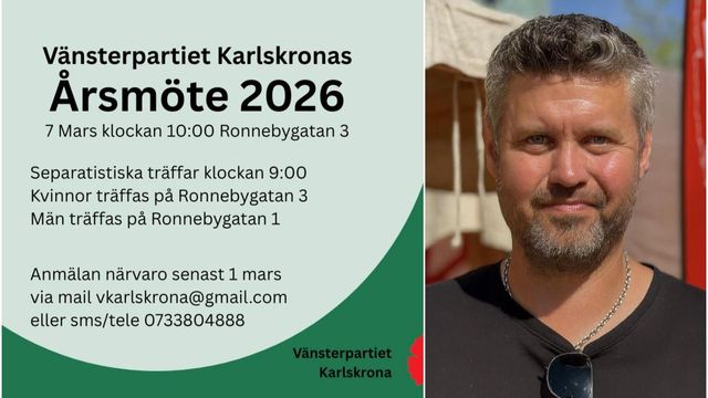 Henrik Holmqvist (V) tror män i Vänsterpartiet är bättre än den genomsnittliga mannen. Foto: Skärmbild Facebook