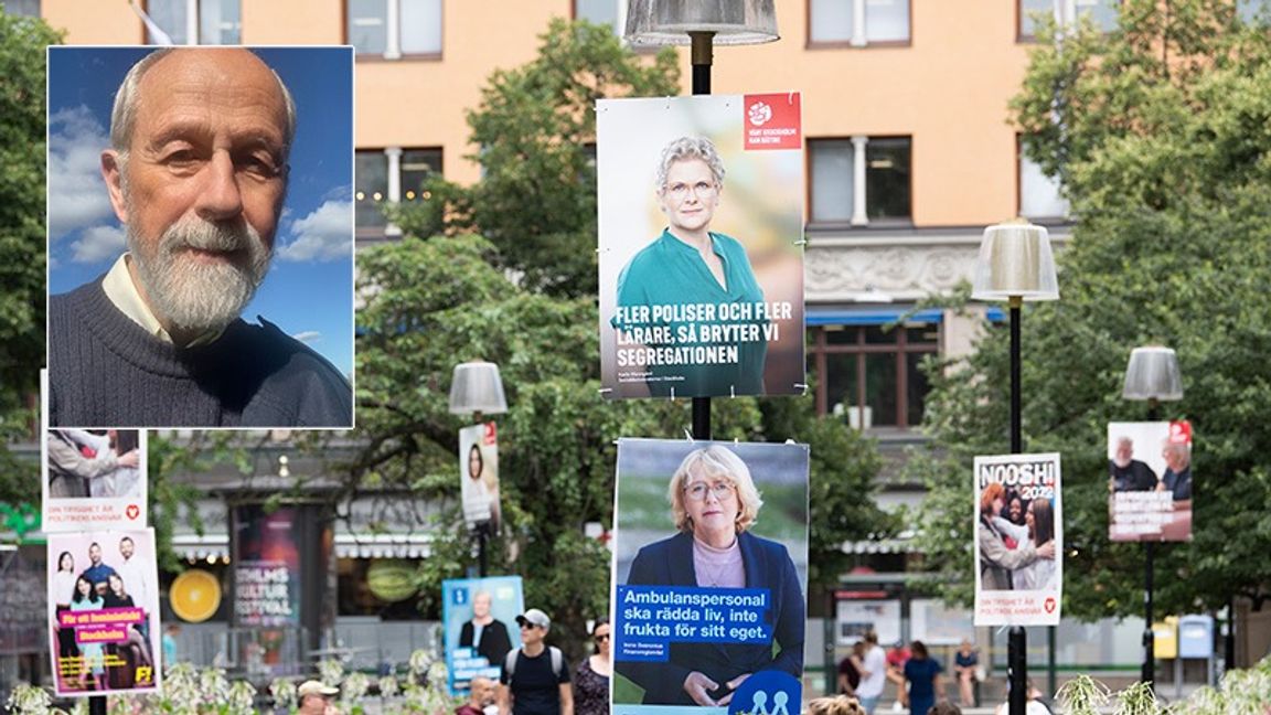 Dagens debattör Ingvar Ericson (MED) vill se lägre kostnader för valaffischer. Foto: Henrik Montgomery/TT