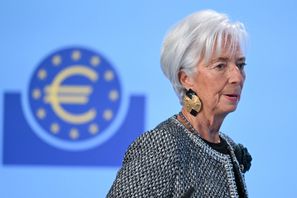 Europeiska centralbankens chef Christine Lagarde kan konstatera ökad inflation i eurozonen för tredje månaden i rad. Arkivfoto. Arne Dedert/AP/TT
