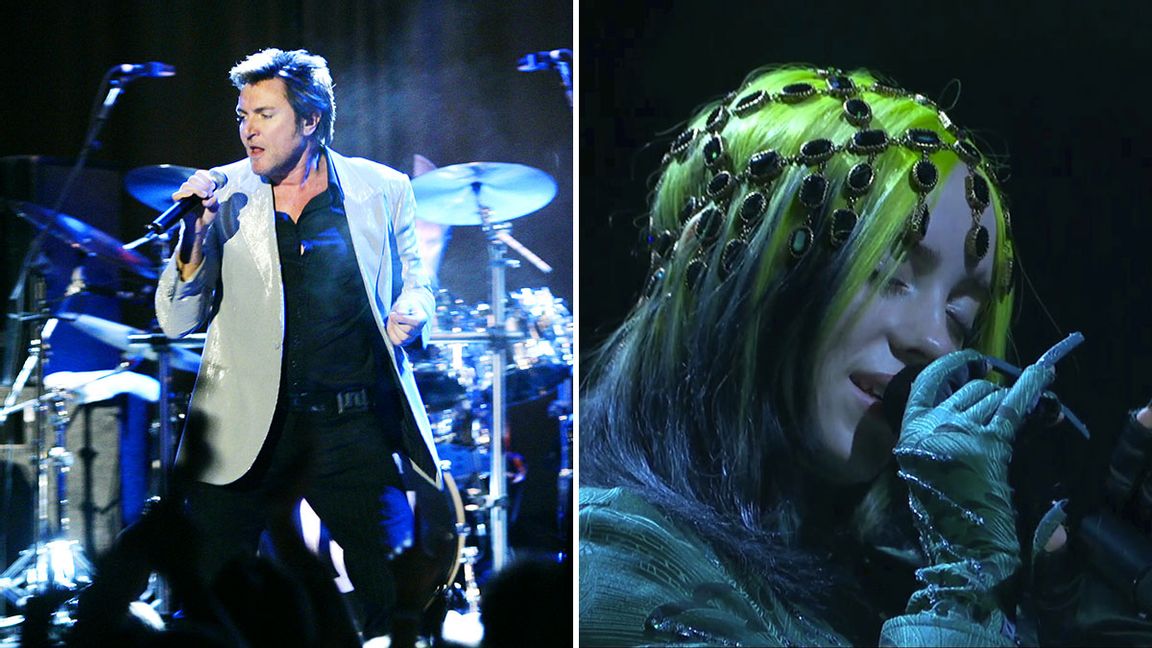 Duran Duran och Billie Eilish deltar vid galan den 25 september. Foto: Heiko Junge/NTB/TT och AP/TT.