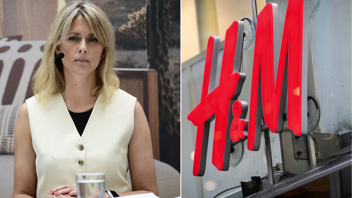 H&M:s vd Helena Helmersson meddelar att klädjätten avvecklar sin verksamhet i Ryssland. Foto: Fredrik Sandberg/Chris Anderson/TT