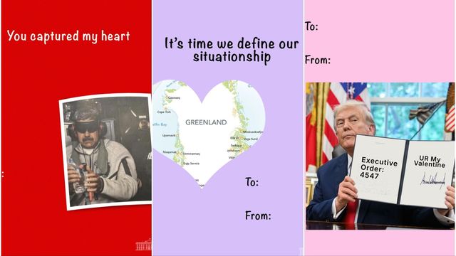 Vita huset la under alla hjärtans dag upp humoristiska kort. Foto: X