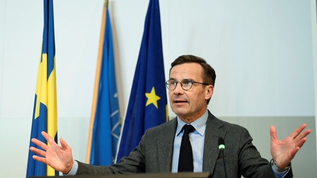 Moderaternas partiledare Ulf Kristersson går framåt i Demoskops undersökning för april. Foto: Pontus Lundahl/TT