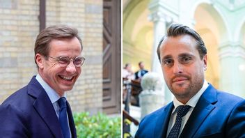 Ulf Kristersson avfärdar oron inom Moderaterna. Christian Sonesson ser fara i att M ligger efter SD i opinionen. Foto: Adam Ihse/Henrik Montgomery/TT