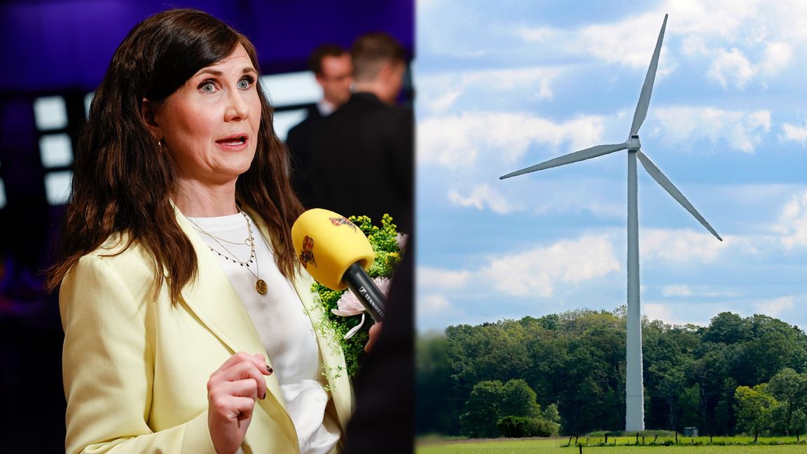 Svenskarnas inställning till förnybar energi är generellt positiv. Samtidigt har vindkraftverk kritiserats för att störa milön. Foto: Fredrik Persson/TT (Stenevi) /  Lars Pehrson/SvD/TT (Vindkraft) 