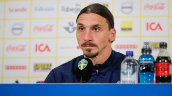 Zlatan Ibrahimovic under en pressträff på Friends Arena. Foto: Christine Olsson/TT