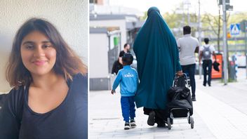 Till vänster: debattören Helen Hassan. Foto: Privat/Fredrik Sandberg/TT