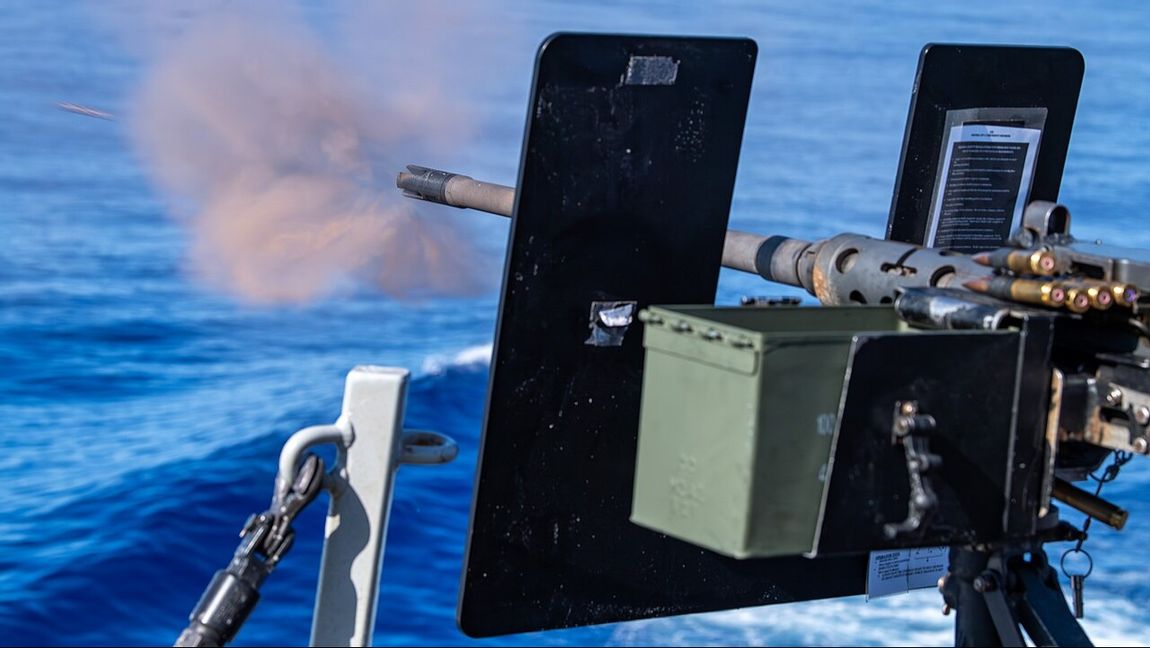 USA har beskjutit iranska mål omkring Hormuzsundet. Foto: US Navy/Public domain