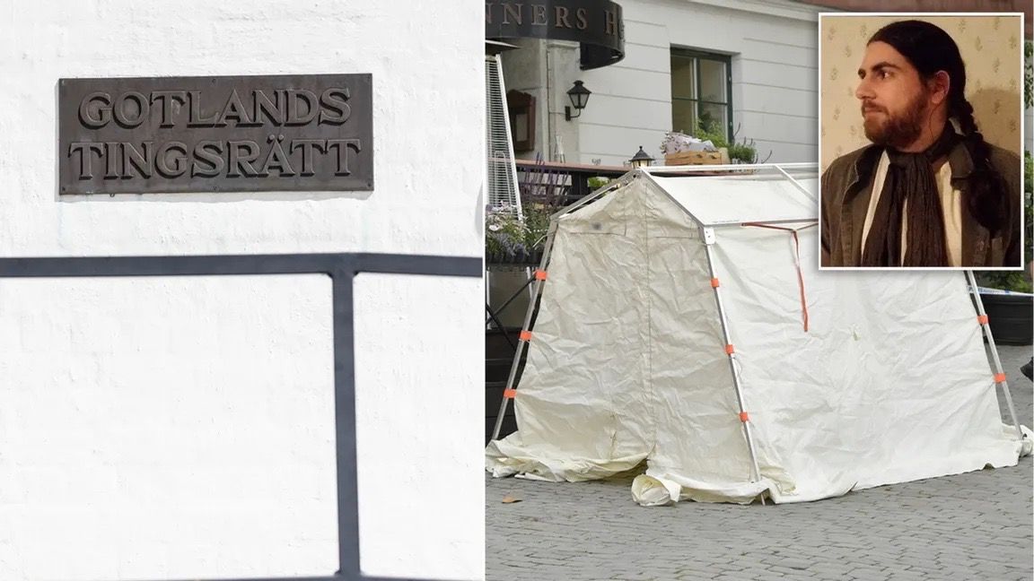 Knivmannen i Visby, Theodor Engström åtalas för terroristbrott. Foto: Karl Melander/Marko Saavala/Facebook