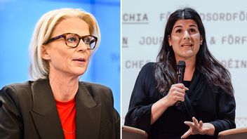 Finansminister Elisabeth Svantesson sågar Dagens Nyheters politiska redaktör Amanda Sokolnicki. Foto: Christine Olsson/TT/Frankie Fouganthin/CC BY-SA 4.0