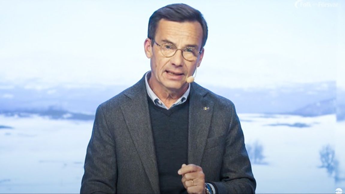 Ulf Kristersson på Folk och Försvar. Foto: Folk och Försvar