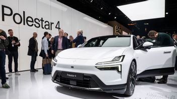 Elbilsmässan E-car expo på Friends Arena i Solna. Polestar 4. Foto: Pontus Lundahl / TT  