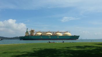Fartyget LNG Bayelsa passerar den 5 mars 2017 med en last flytande naturgas. Foto: Jnzl / Wikimedia commons