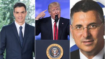 Pedro Sánchez, Donald Trump och Gideon Saar. Foto: Pool Moncloa, Public Domain/Gage Skidmore, CC BY-SA 2.0/Ziv Koren, CC BY-SA 4.0/Wikimedia Commons