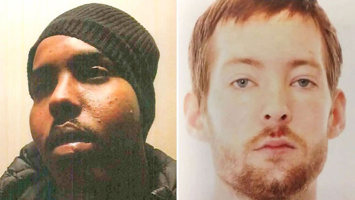 Haned Mahamed Abdullahi, 24, och Isak Dewit, 30,  tog gisslan på Hällbyanstalten i Eskilstuna. Foto: Polisen