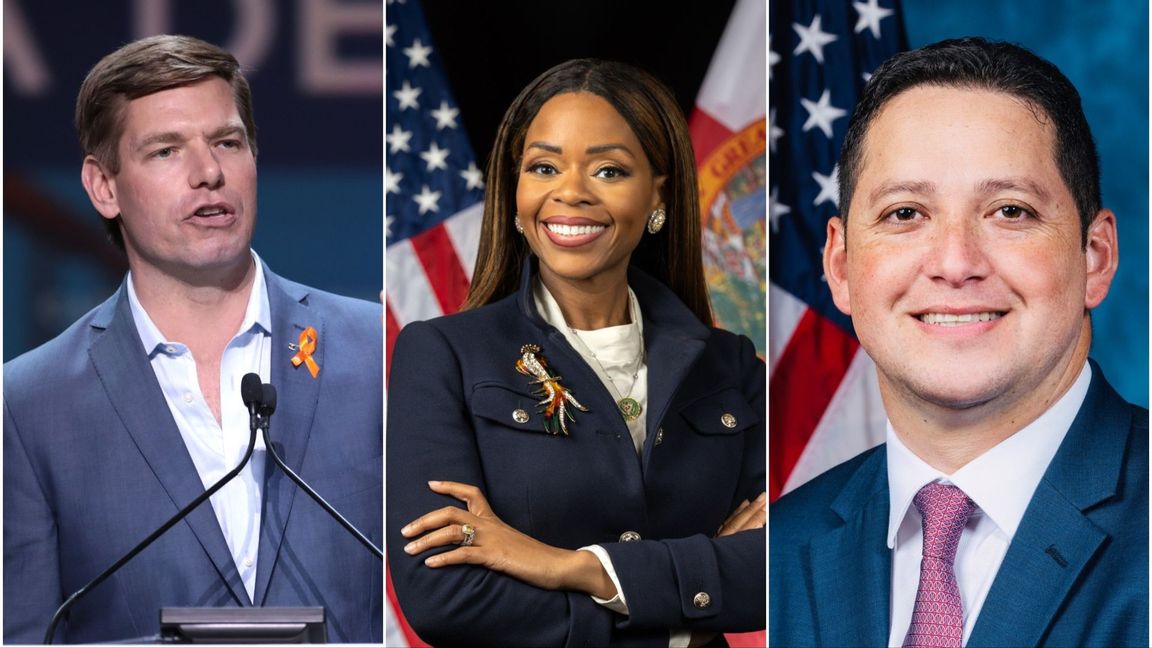 Eric Swalwell, Sheila Cherfilus-McCormick och Tony Gonzales. Foto: CC BY-SA 2.0/Public Domain/Wikimedia Commons