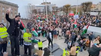 Demonstranterna skrek om intifada. Foto: X