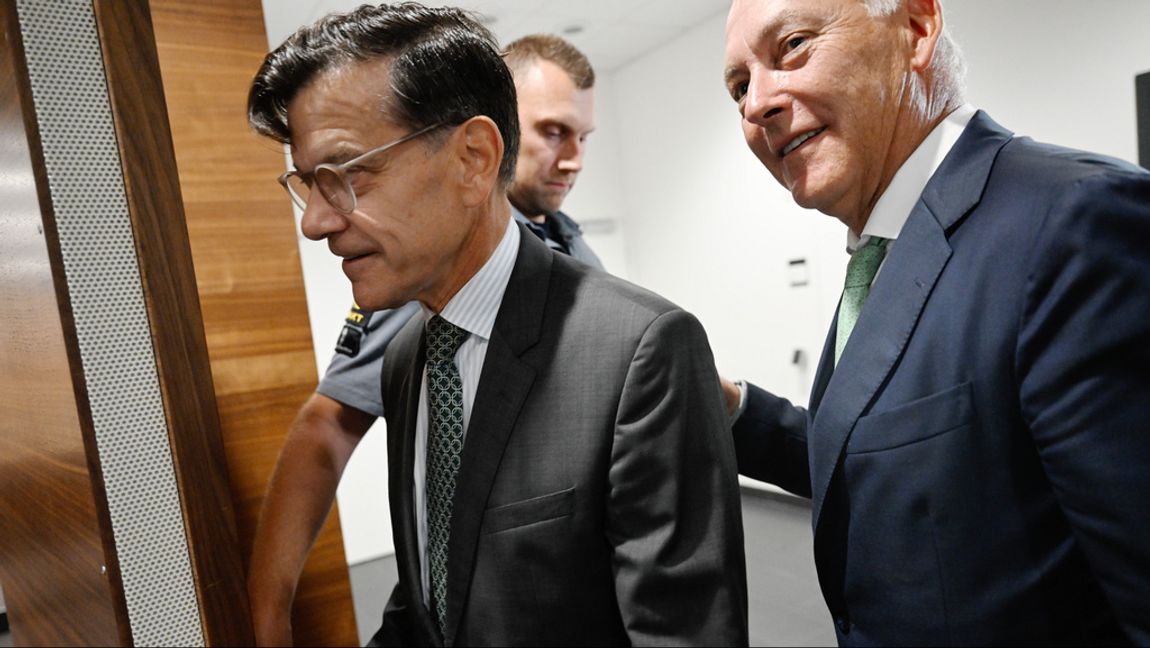 Henrik Landerholm i Attunda tingsrätt där ett vittne ska höras i en bevisupptagning i utredningen mot den tidigare nationella säkerhetsrådgivaren, som är åtalad för vårdslöshet med hemlig uppgift. Fredrik Sandberg/TT