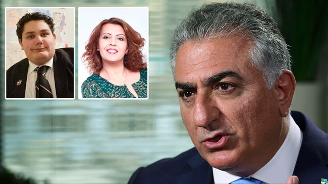 Armin Firouzbakhsh och Leila Yazdani uppmanar svenska regeringen att bjuda in oppositionsledaren, kronprins Reza Pahlavi. Foto: AP
