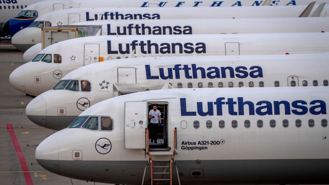 IT-haveri stoppar Lufthansas flyg och spiller över på andra bolag. Foto: Michael Probst/AP/TT