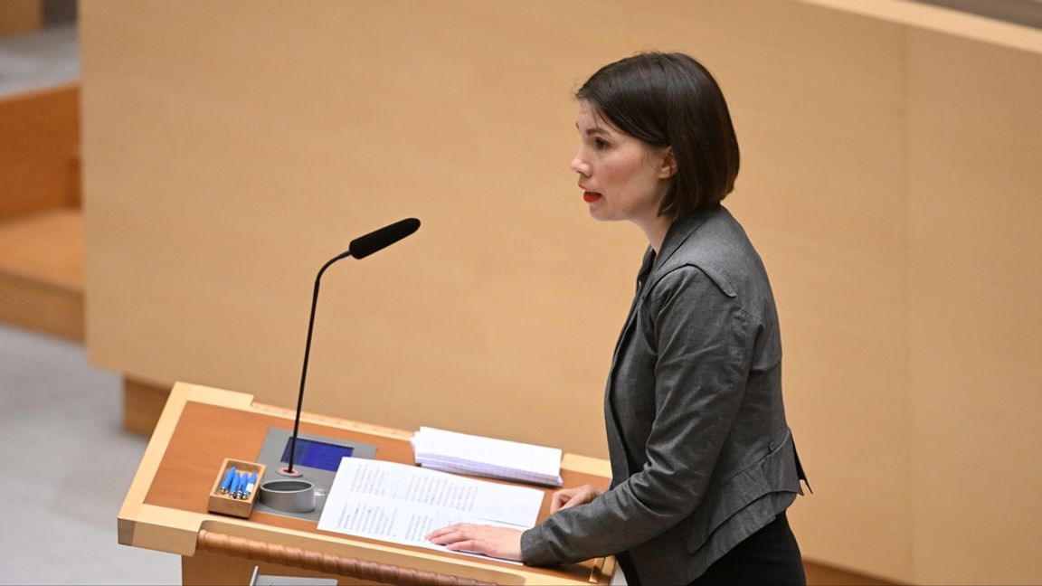 Miljöpartiets Annika Hirvonen. Arkivbild. Foto: FREDRIK SANDBERG/TT