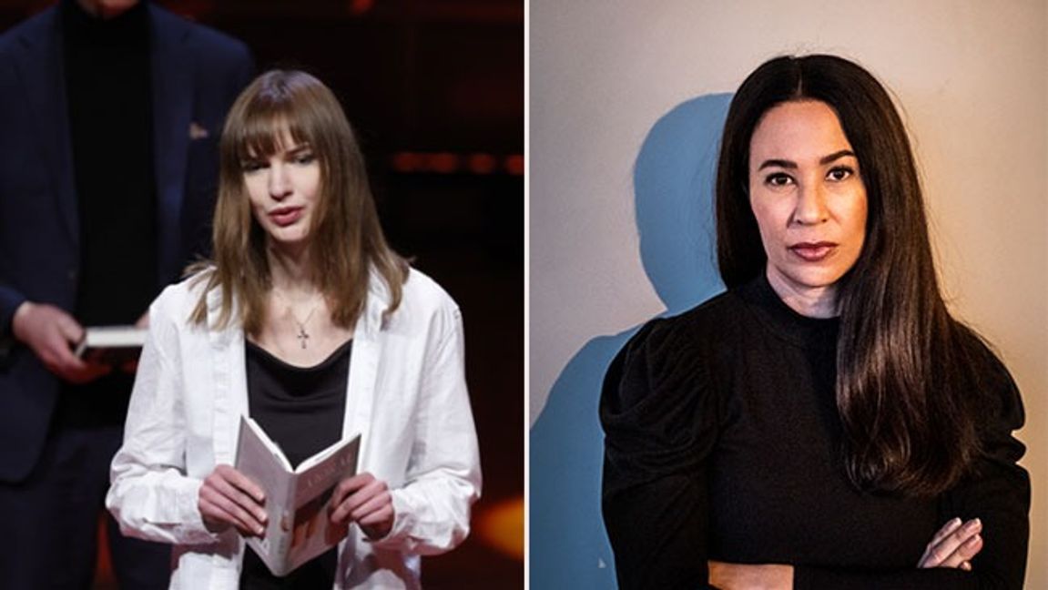 SvD:s biträdande kulturchef Essy Klingberg, som undertecknat uppropet, och Magda Gad. Bild: Christine Olsson/TT/Magnus Hjalmarson Neideman/SvD/TT