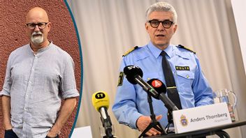 Rikspolischef Anders Thornberg presenterar rapportera 28 mars. Foto: Pontus Lundahl / TT