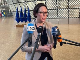 Utrikesminister Maria Malmer Stenergard på väg in till måndagens EU-möte i Bryssel. Wiktor Nummelin/TT