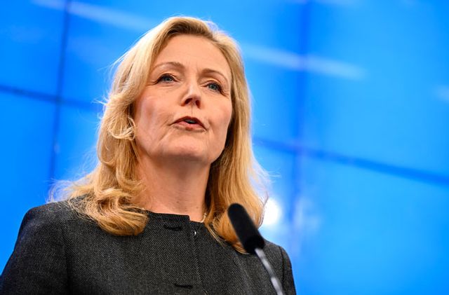 Centerpartiets partiledare Elisabeth Thand Ringqvist. Foto: Anders Wiklund/TT.