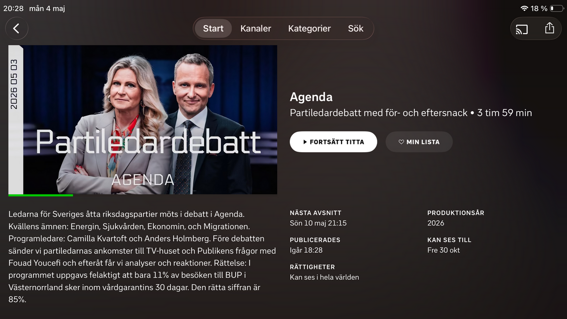 Hjort: Halvannan timmes navelskådande före partiledaredebatten