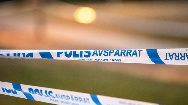 Skottlossning i Åkers Styckebruk i Strängnäs kommun. Foto: Johan Nilsson/TT