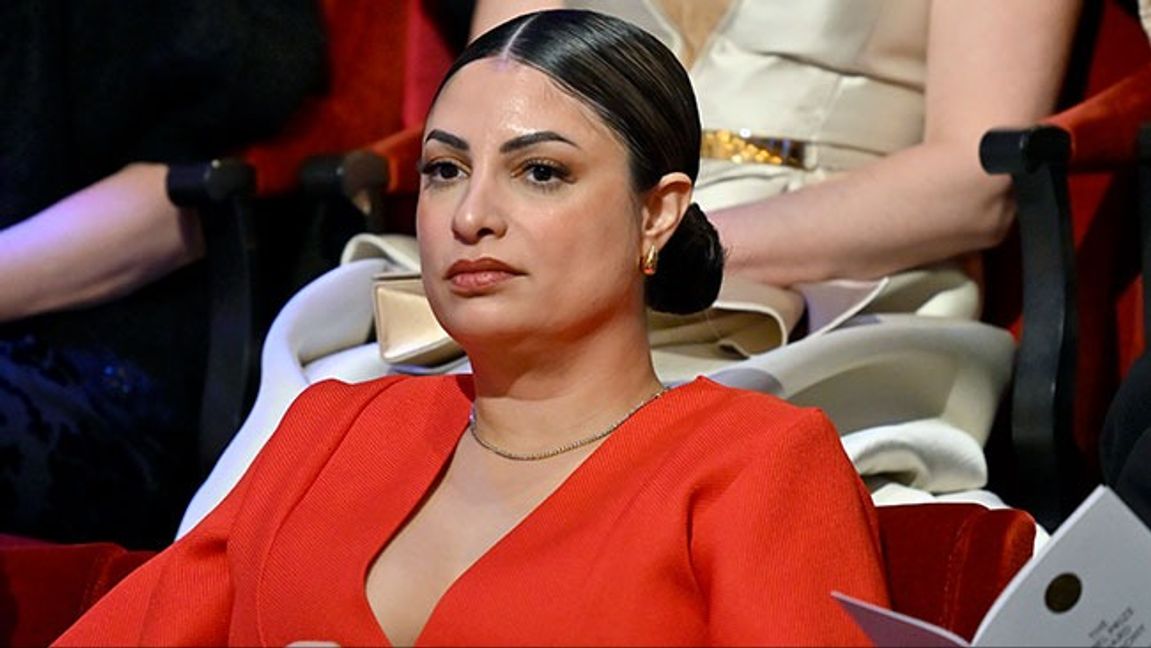 Vänsterpartiets partiledare Nooshi Dadgostar vid Nobelprisutdelningen i Konserthuset i Stockholm, Sverige, 10 december, 2025. Foto: Pontus Lundahl / TT