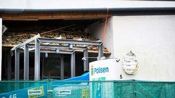 Sprängningen utanför polishuset i Helsingborg 2017. Arkivbild. Foto: Emil Langvad/TT